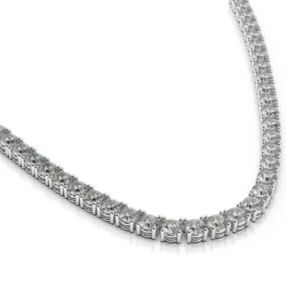 18k 75ct Tennis Necklace - Picture 3 of 12